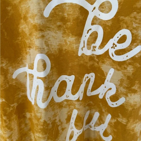 Orange Tie-Dye 'Be Thankful' T-Shirt sz m - Picture 3 of 3
